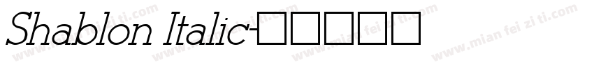 Shablon Italic字体转换